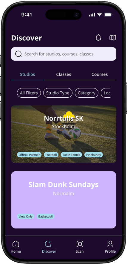 After Class screenshot showing parent and community features