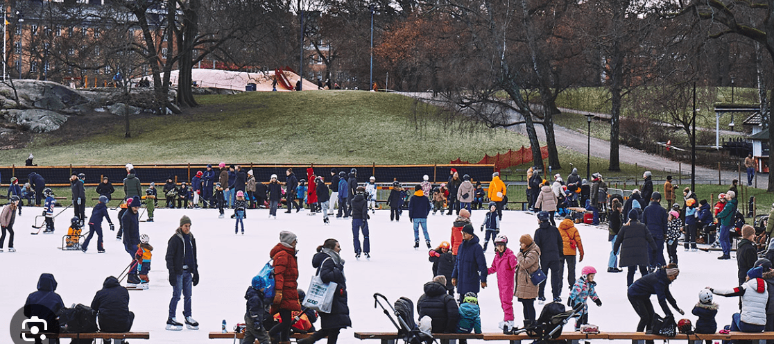 Skridskoåkning i Vasaparken